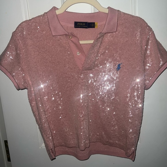 ralph lauren sequin top